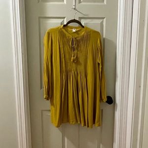 Old Navy, Yellow Shirt Dress, Size Medium